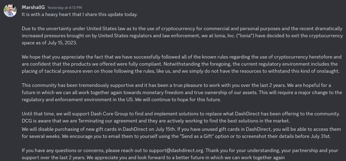 shanedk's tweet image. This is how the "chilling effect" works. The US government is nothing short of EVIL. RIP, #DashDirect.