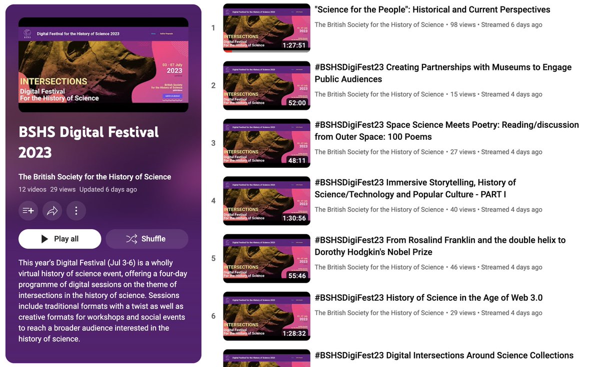 You can access the playlist for #BSHSDigiFest23 here: youtube.com/playlist?list=…

Details of the program and panels are available here: digicon.bshs.org.uk/events/