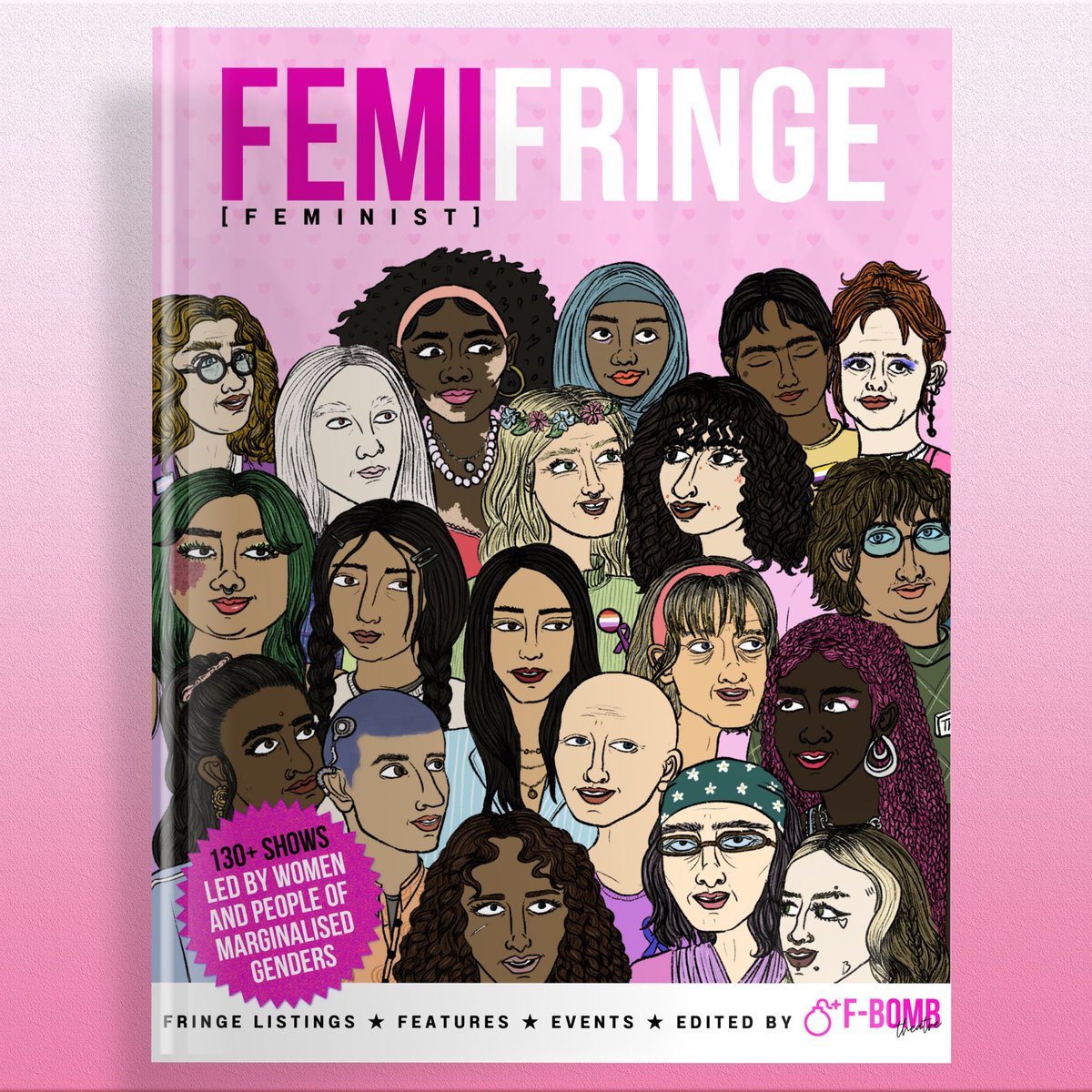 fbombtheatre's tweet photo. Are you ready for this?!!! 🥁🥁🥁

Revealing the cover art for the 2023 #FemiFringe, designed by Glasgow-based feminist illustrator AJ Duncan 💗

We are making some final final tweaks before going to print 😬 Who can’t wait to pick up one of these around town this #edfringe? https://t.co/3ARNDa0Z6P