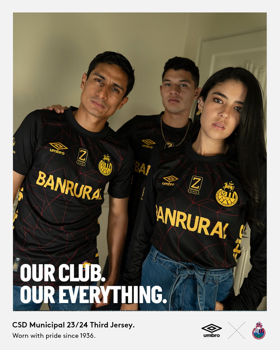 umbro's tweet photo. Our Club. Our Everything.

The @Rojos_Municipal 23/24 Home, Away &amp; Third jerseys. Worn with pride since 1936 🔴🟡⚫️.

Available now.

#Umbro #ThisIsOurGame https://t.co/Ppeggvnvq4