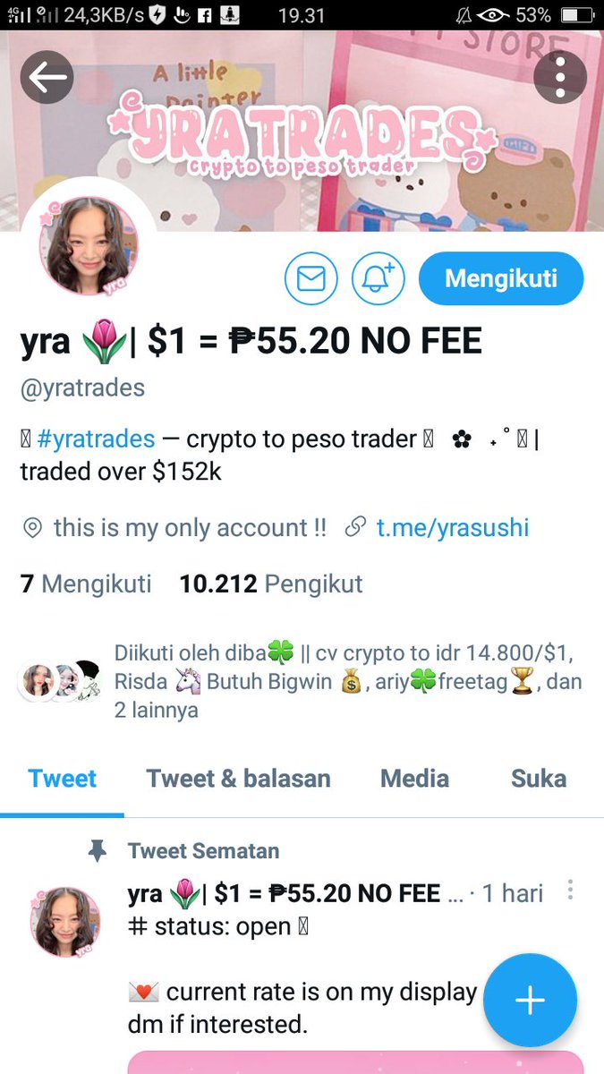 EndriSuryawan's tweet photo. @taeboukie @yratrades Done host CJ,  win to me yuk https://t.co/ydFrgH41Nw