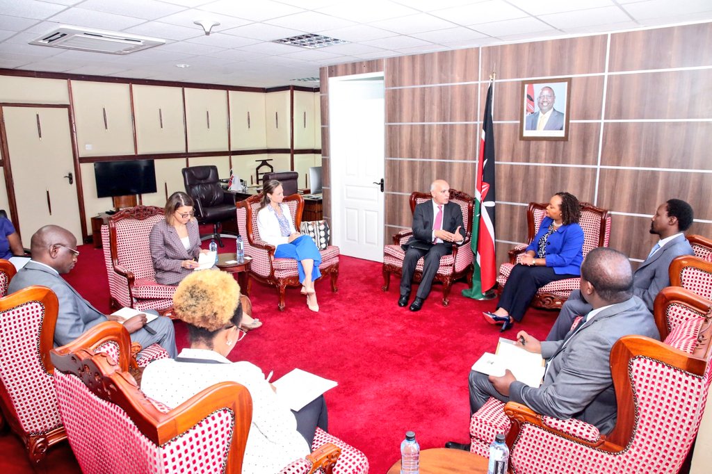 AnneWaiguru's tweet photo. Met with the @WorldBank team led by Mr. Malik where we discussed areas of partnership with County Govts to strengthen the implementation of Social Protection programs. 

Areas of collaboration include policies review, capacity building through technical & vocational training, financial aid to facilitate sch feeding prog and cash transfers, among others. 
This will not only narrow the vulnerability gap but also move more Kenyans to productivity. @KenyaGovernors