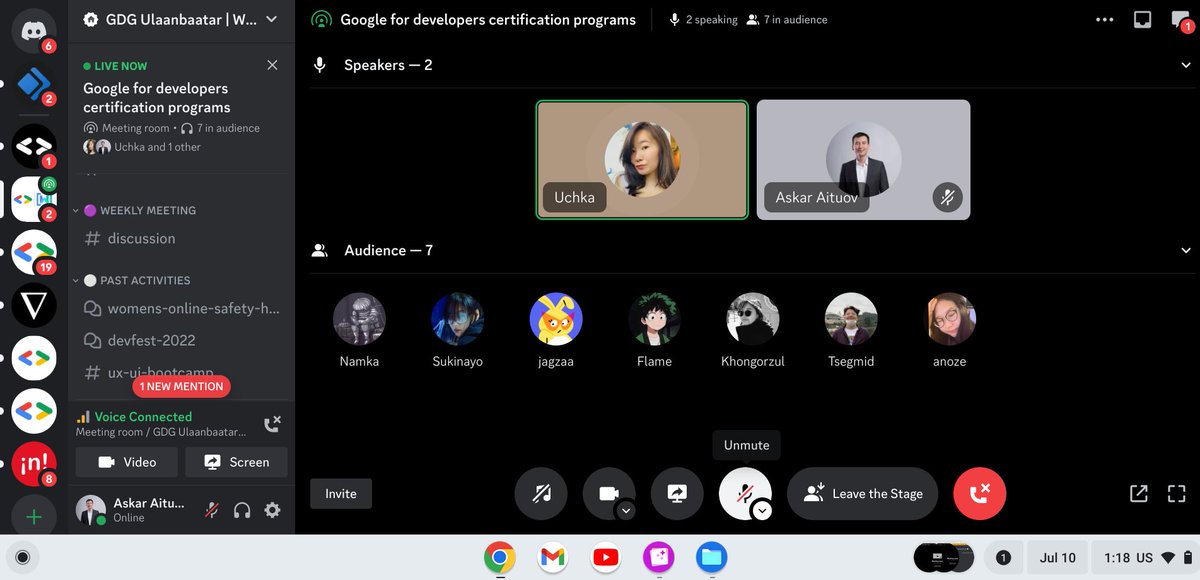 Aseke_Ai's tweet photo. Congratulations to @UCHQA @MunkhbatKhongo1 GDG UlaanBaatar for hosting a great Cloud/ML certification session today! Thank you for inviting #PrepwithGDG #KerasCommunityDay https://t.co/DCJKKN57SO