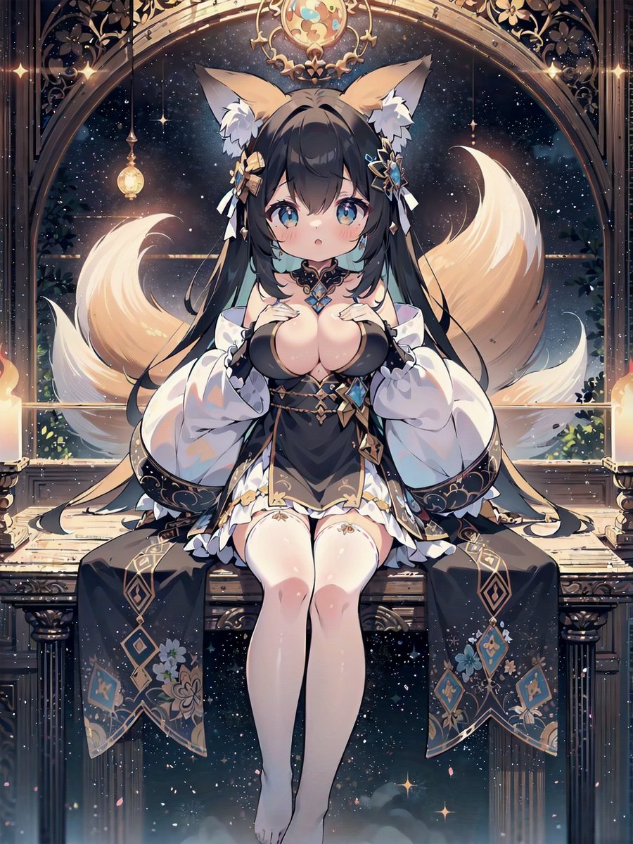 mel_AI_illust's tweet photo. #AIイラスト #AIart #AIArtwork #AIイラスト好きさんと繋がりたい #AI術師さんと繋がりたい            
月に祈りを 祈りの巫女狐さん 
chichipuiにも投稿したのでよかったらご確認ください💕 https://t.co/FmG7BjDIqz
