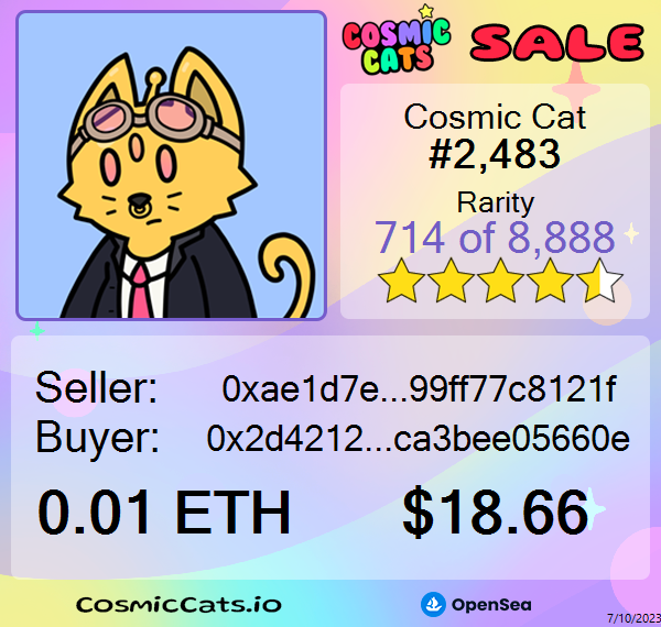 Cosmic Cats Sales tweet media