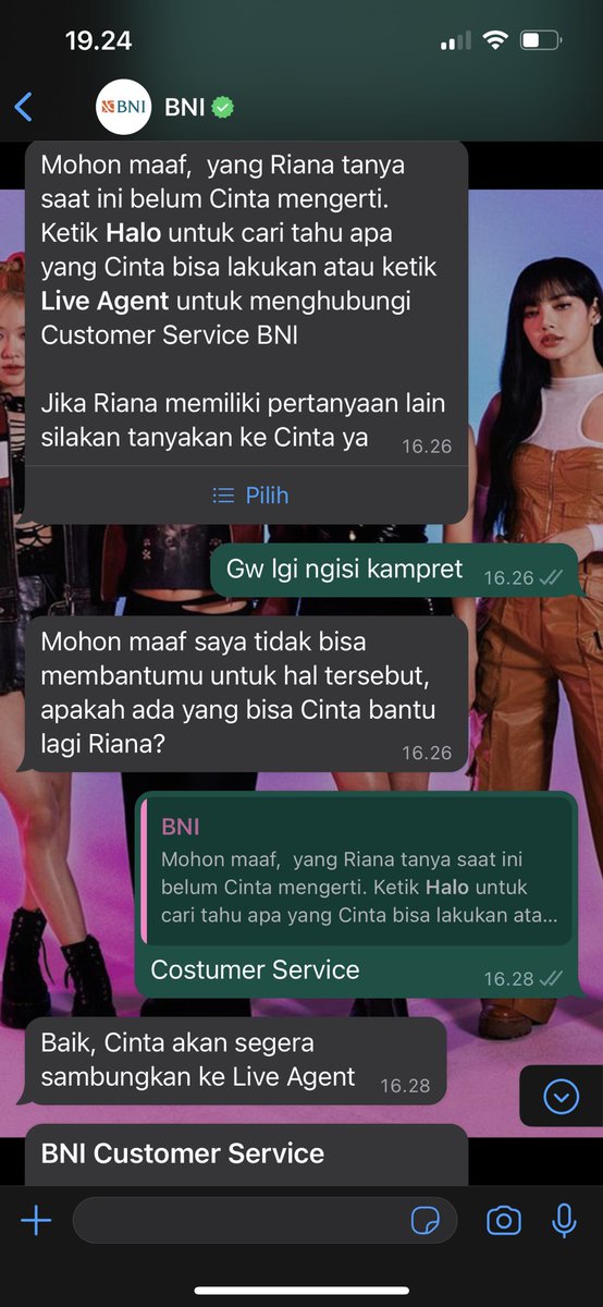 zaczeze's tweet photo. Gedeg banget gw ama @BNI , di tlf malah ngabisin pulsa, gak kelar masalahnya, di wa responnya lama bgt kaya nunggu kepastian hubungan ama doi. Ya gw bales aja gitu, gw ngetik udh kaya flash, eh malah di akhiri chat nya krn kelamaan katanya, trs gw harus ngetik sekejap mata??? https://t.co/KAgvKfcs3M