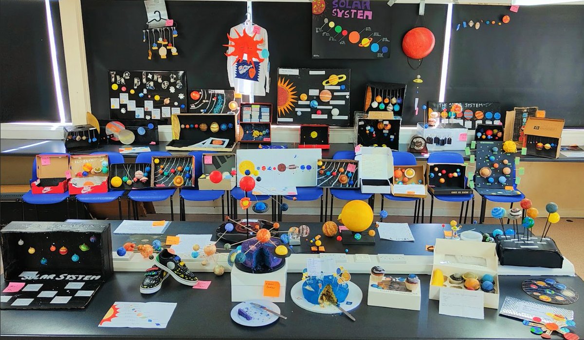 A little shout out for our Year 7s, who created some spectacular solar system models last week! They have clearly all worked very hard on this project.