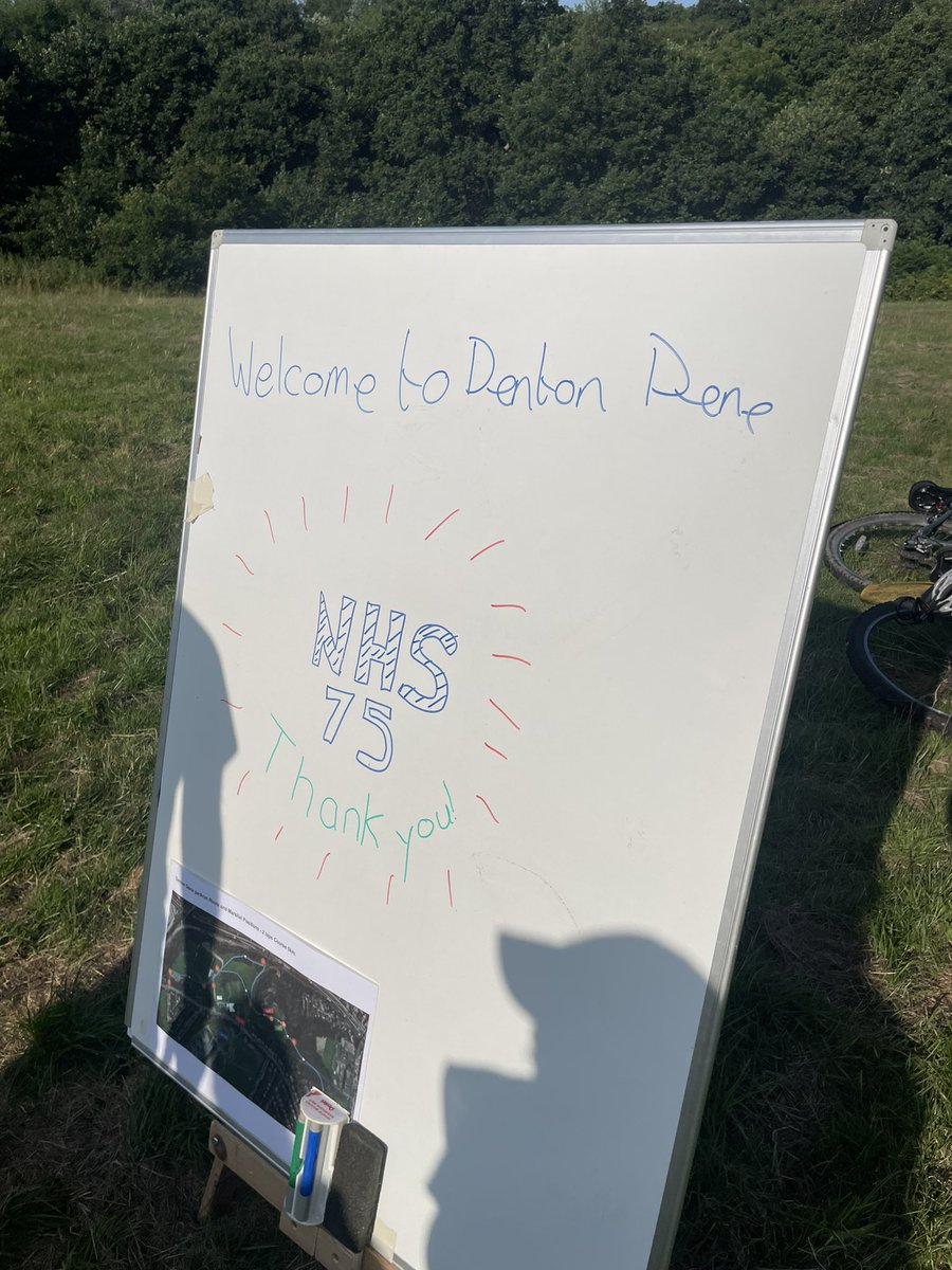 Wearing blue at Denton Dene Parkrun on Saturday for #NHS75 💙🏃🏼‍♀️