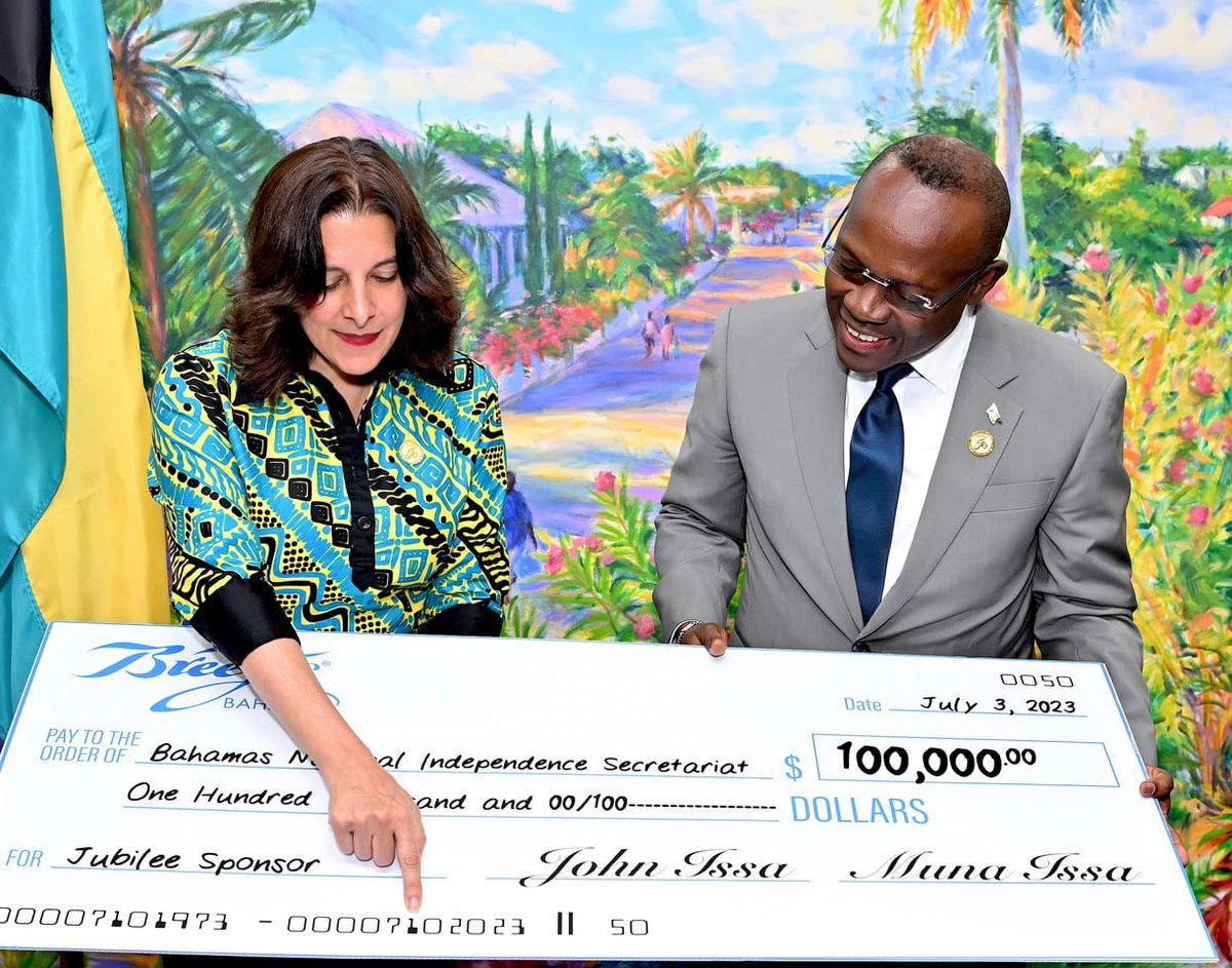 <a href="/Breezes_resorts/">Breezes Bahamas</a> celebrates The Bahamas’ 50th Independence Day with a $100,000 donation to nation’s Golden Jubilee event. #bahamas50 #bahamasgoldenjubilee #breezesbahamas #bahamasindependence #itsbetterinthebahamas