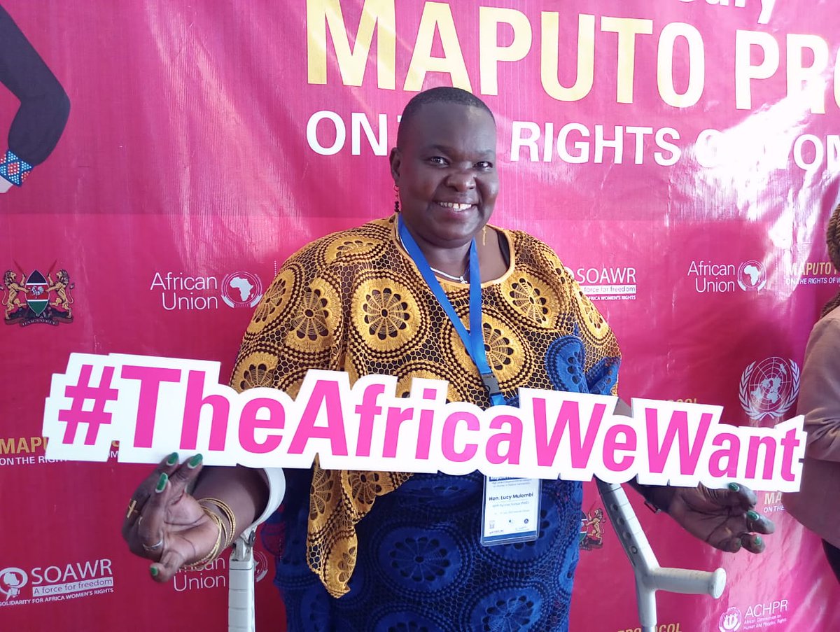 LMulombi's tweet photo. #Maputo20
#womenleadafrica
#womenmust lead
#disabilitydisruptors
Full realisation of maputo protocol means women with Disabilities must be at centre! https://t.co/8Ie8o9Nay9