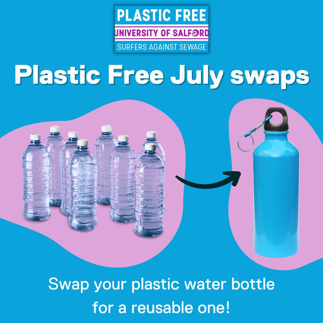 1 reusable bottle can help save 150+ plastic bottles from entering the oceans! 💡 With water refill stations popping up everywhere, it's getting easier to #ChooseToReuse 🤩 We also have them at @SalfordUni - see where they are on a campus map: bit.ly/SalfordUniRefi…