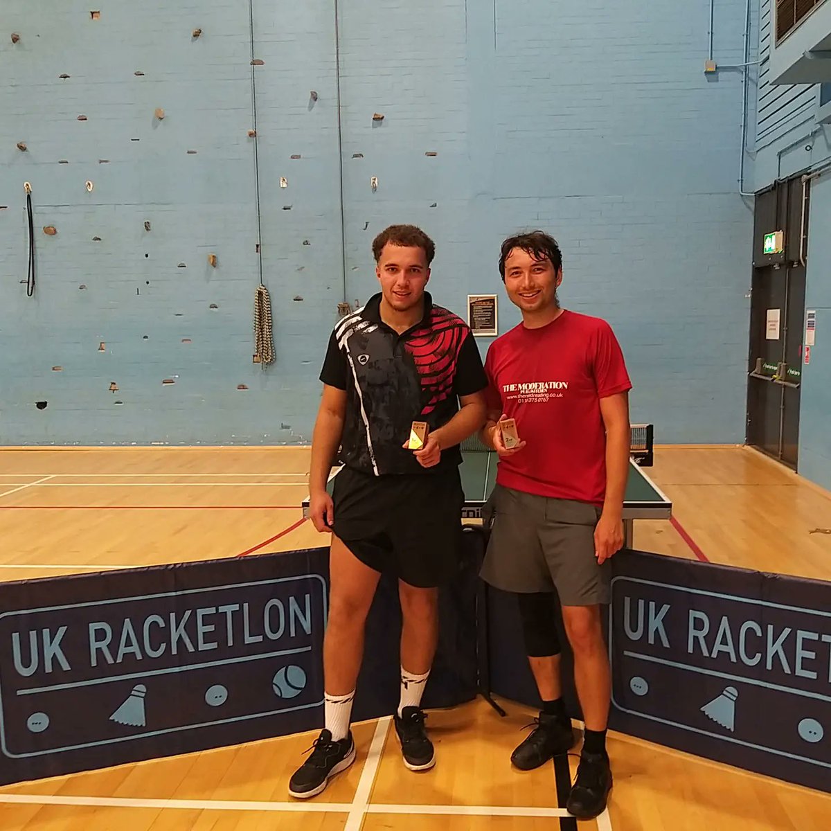 UKracketlon's tweet photo. Well done to Jordan Marcus (Men's B) and Saul Abbiss (Men's C) who both won their first UK Racketlon titles at the 2023 York Open 👏 https://t.co/nfdSqdnmLD