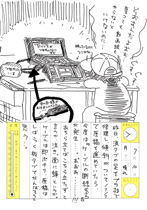 7/10の絵日記を描きました。 #絵日記 