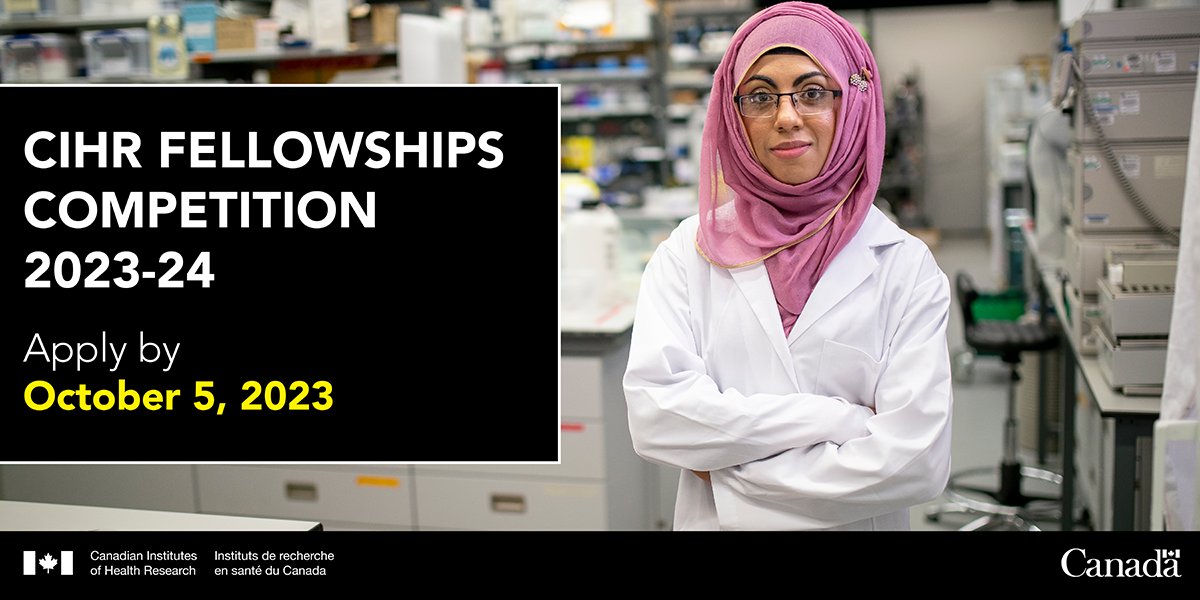 New #FundingOpportunity for post-doctoral researchers &amp; health professionals.

The CIHR Fellowships competition 2023-24 is now open!

Learn more: researchnet-recherchenet.ca/rnr16/vwOpprtn…