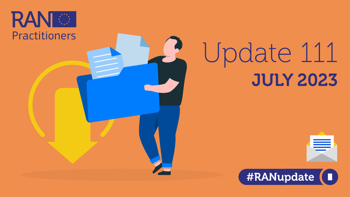 EUPreventionHub's tweet photo. Presenting the new #RANupdate.
In issue 111:
🇺🇦Discover the impact of the Russian war against Ukraine on #pcve efforts.
🗯️Gain insights into challenges like violent extremist recruitment &amp; disinformation.
🗓️Stay updated on upcoming events.

Check it out➡️ https://t.co/fNUEclBa8k https://t.co/5892GkOtuv