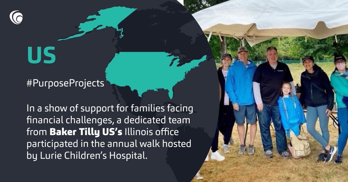 BakerTillyInt's tweet photo. Supporting families in need, the amazing team from @BakerTillyUS's Illinois office recently took part in the annual walk organised by Lurie Children's Hospital. 🙌 #PurposeProjects https://t.co/PL3sEZxz3Z