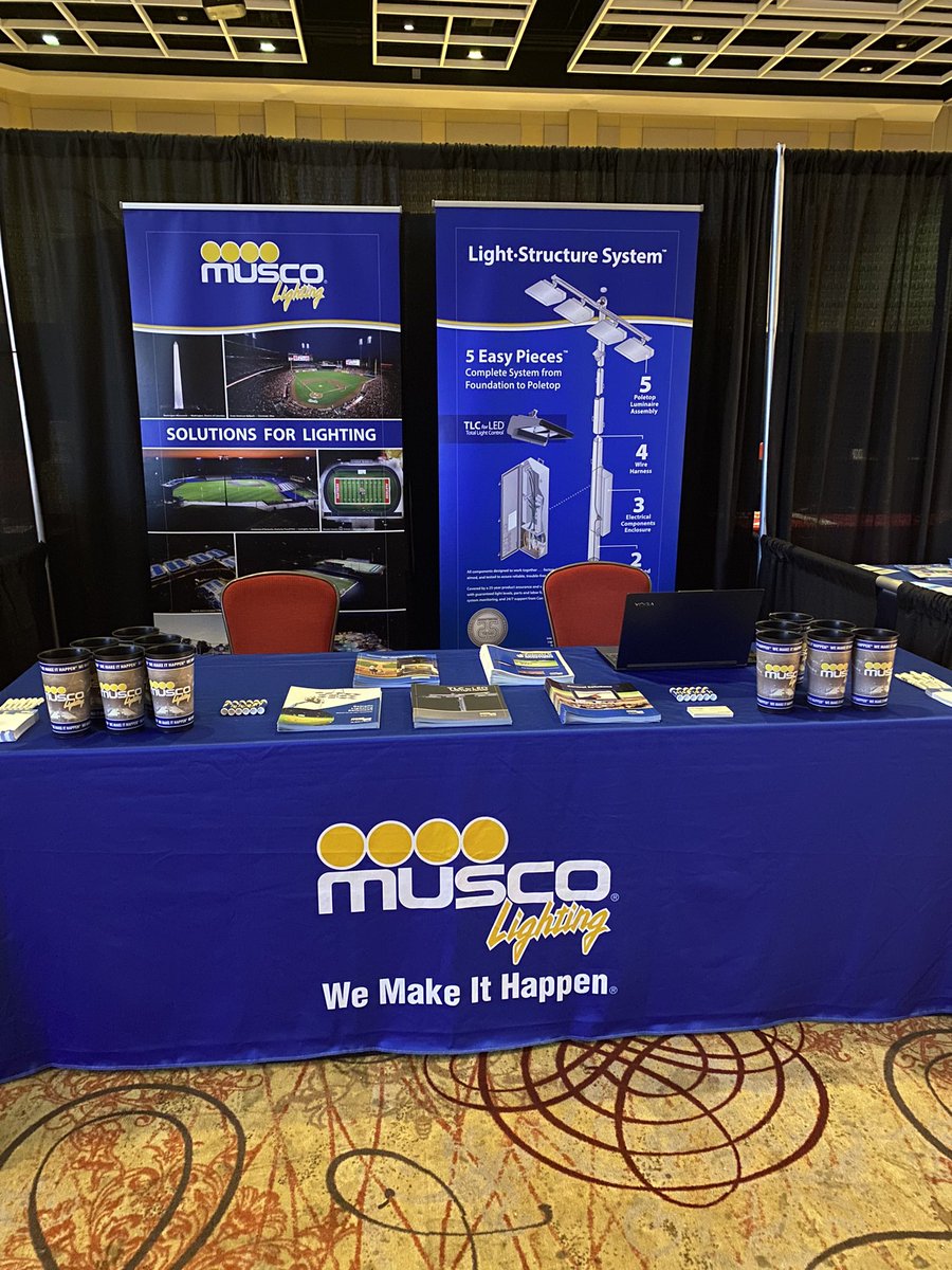 BrandonW_Musco's tweet photo. Excited to be in Morgantown, WV for the #WVASFA Annual Conference!! Stop by Booth 31 to discuss how @MuscoLighting can provide a maintenance free lighting system for your athletic facilities. https://t.co/nW4RkdbSq7