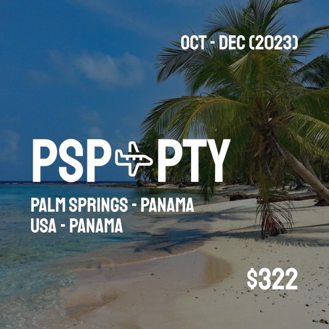 PSPCheapDeals's tweet image. ✈️ Palm Springs (PSP) to Panama (PTY) for only $322 (USD) roundtrip 💸
29 live dates on Adventure Machine. - get the app on iOS or Android