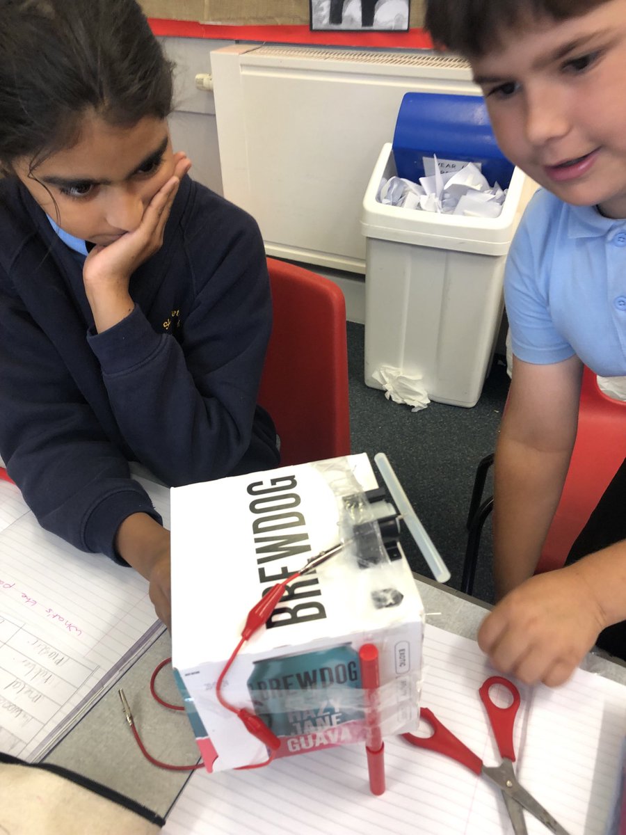 StPeterslovesSc's tweet photo. ⁦@StPetersYr4⁩ trying an idea shamelessly stolen from ⁦@ogdentrust⁩ Science fair - our art robots are taking shape! https://t.co/2uSJPngGuu