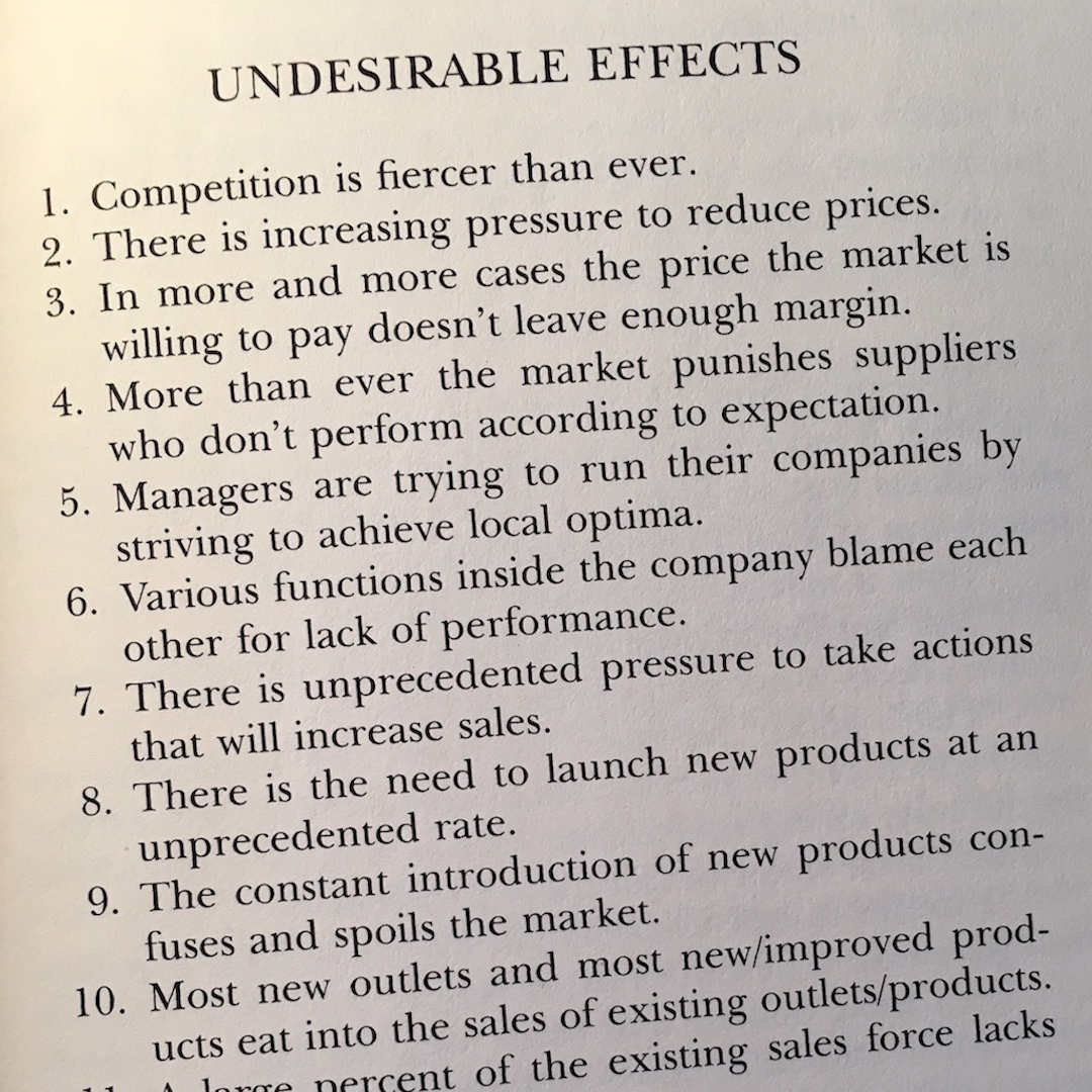 Undesirable effects are "unavoidable derivatives of the core problem." —It's Not Luck amzn.to/2jhiyw3 #Goldratt #tocot