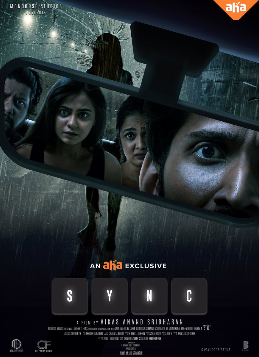 Unleashing terror like never before! Here is the first look of our upcoming #Aha exclusive movie #Sync Screaming and Streaming soon @ahatamil😈 - CAST @kishendas @monicachinnako1 @itsmesoundarya