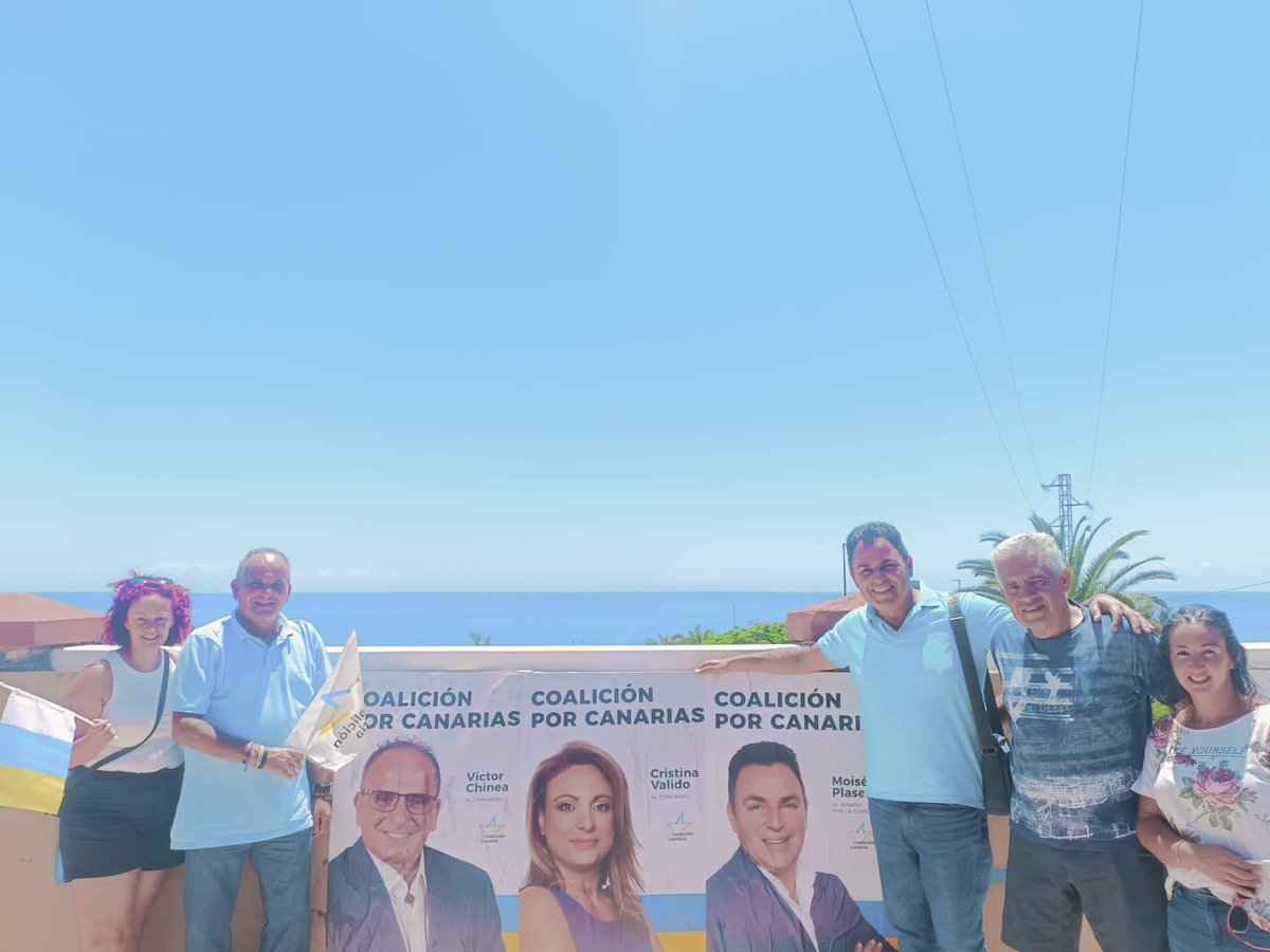 🤍💙💛| Recorriendo #ValleGranRey y trasladando el mensaje de que en #Canarias solo decidimos los canarios, por eso este #23J vota canario, vota #CoalicionPorCanarias 

#CoalicionCanaria 
#NacionalistasCanarios