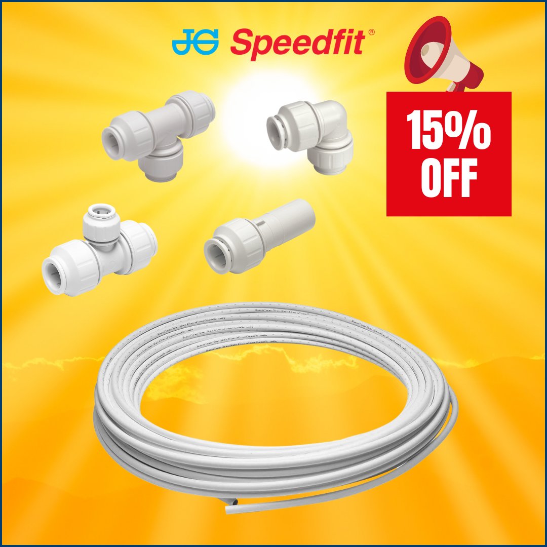 Summer savings to be had @trade_plumbing - 15% off @JGSpeedfit pipe and fittings. More deals to follow or call (01202) 001048 to get ahead

tradeonlyplumbing.co.uk/category/speed…