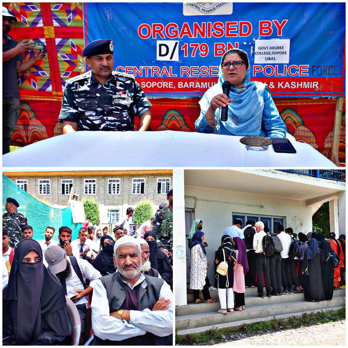 179bnC's tweet photo. 179 Bn CRPF, as part of continuous efforts to extend its helping hands,organised a Free Medical Camp at GDC Sopore. In the camp, hundreds of needy people, many were elderly and belonged to lower strata of the society, have benefited.
@crpfindia 
@KOSCRPF 
@OpsNkor
@CRPFmadadgaar https://t.co/bXqHOPgjZT