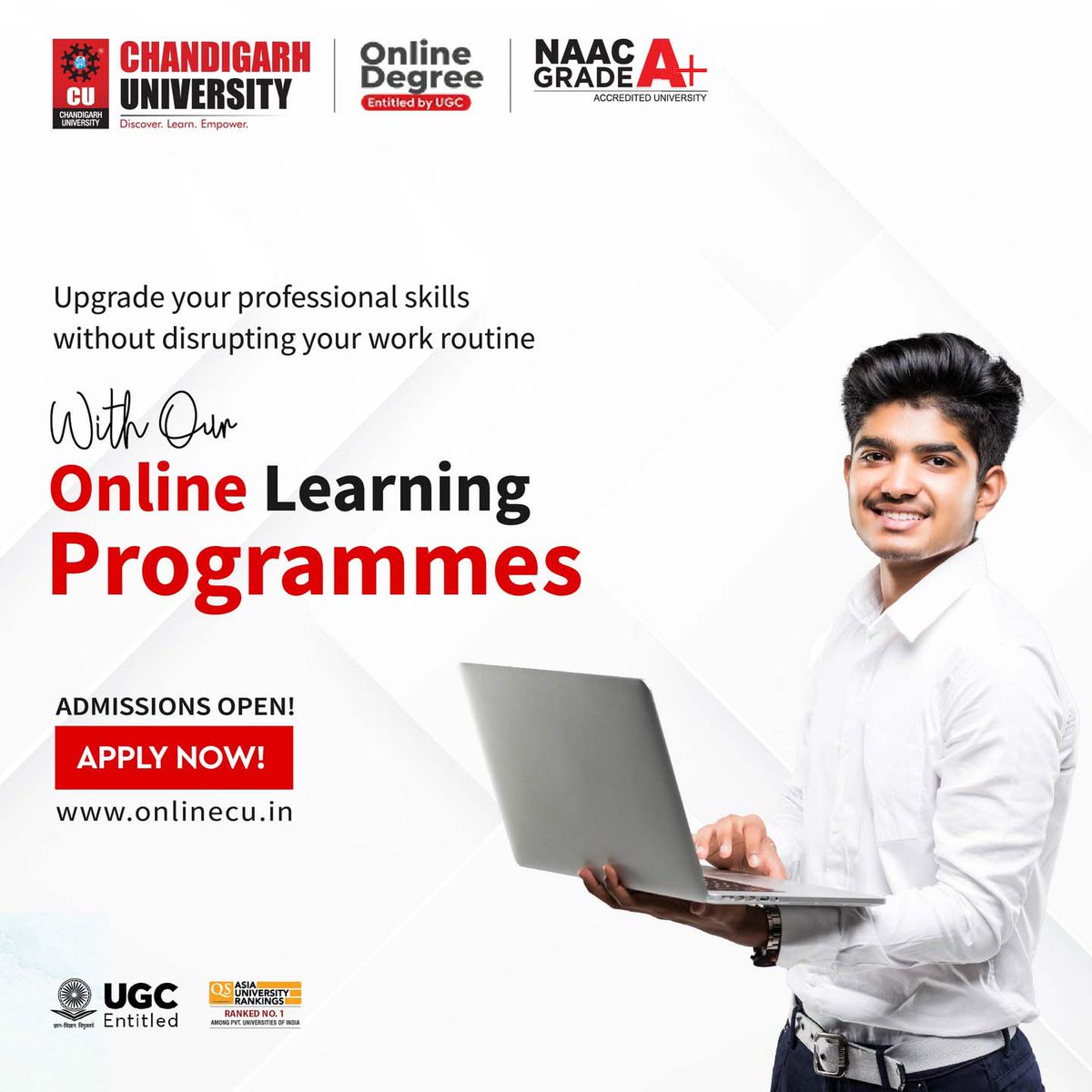 CULearnOnline's tweet image. Unlock your full potential with our flexible online learning programs. Upgrade your skills while maintaining your work-life balance.

Admissions Open! Apply Now!
onlinecu.in/?type=twitter

#chandigarhuniversity #onlinelearningcourse #onlinelearning #ApplyNow #education #learning