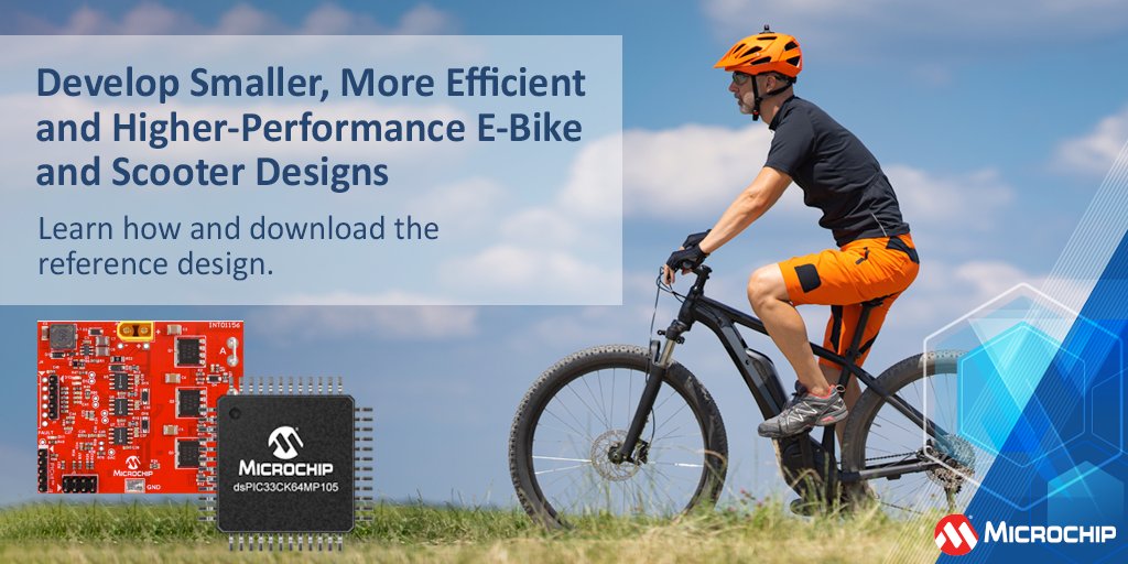 MicrochipTech's tweet photo. Learn about the design benefits using our e-bike and scooter reference design: https://t.co/9bhe4gk08F. #micromobility #ebikes #escooters #referencedesigns #appnotes https://t.co/7CO7FeiHYq