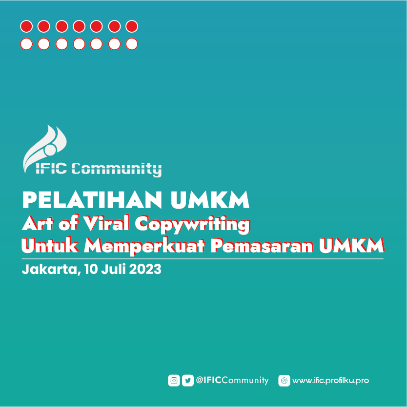 IFICCommunity's tweet photo. We Have Done!
Pelatihan UMKM Art of Viral Copywriting untuk Memperkuat Pemasaran UMKM.
Jakarta, 10 Juli 2023.

Terima kasih kepada @BANKBRI_ID atas dukungannya.

#IFICCommunity #LebihMahirLebihBerdaya #UMKM https://t.co/XIGf9FCVWR