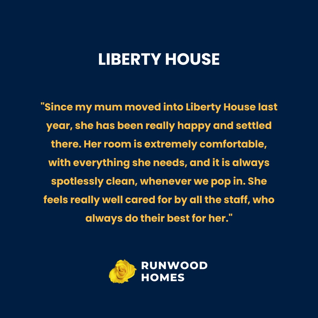 A lovely review for Liberty House care home in Doncaster! ✨⁠
.⁠
.⁠
.⁠
#runwood #runwoodhomes #review #testimonial #feedback #care #carehome #careuk #caresector #residentialcare #socialcare #dementiacare