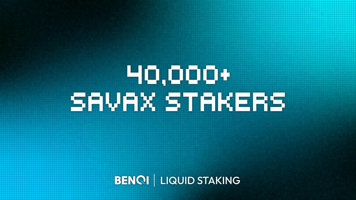 BenqiFinance's tweet photo. New milestone for BENQI Liquid Staking! 

Over 40,000 users are now staking #AVAX on https://t.co/n7aHN7hmBO https://t.co/6uGmX9eckV
