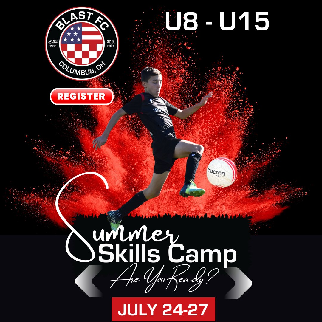 BlastFC86's tweet photo. Looking to work on improving your player's skill this summer? Join the Blast FC Soccer Academy Coaches for a 4-day Skills Camp with Licensed Coaching staff.
Open to ALL PLAYERS-you don't have to be part of Blast FC Soccer Academy. Sign up today by visiting https://t.co/7C3gaSjJkt https://t.co/DSOz2vRAeo