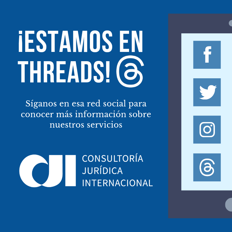 📱 Ya estamos en Threads!

📑 Desde allí también podrá conocer más detalles sobre nuestros servicios.

🤳 Recuerde encontrarnos además en Facebook, Instagram, Twitter, LinkedIn y YouTube.

👉 ¡Síguenos! 

#consultoriajuridica #serviciosjuridicos #asesorialegal #abogados