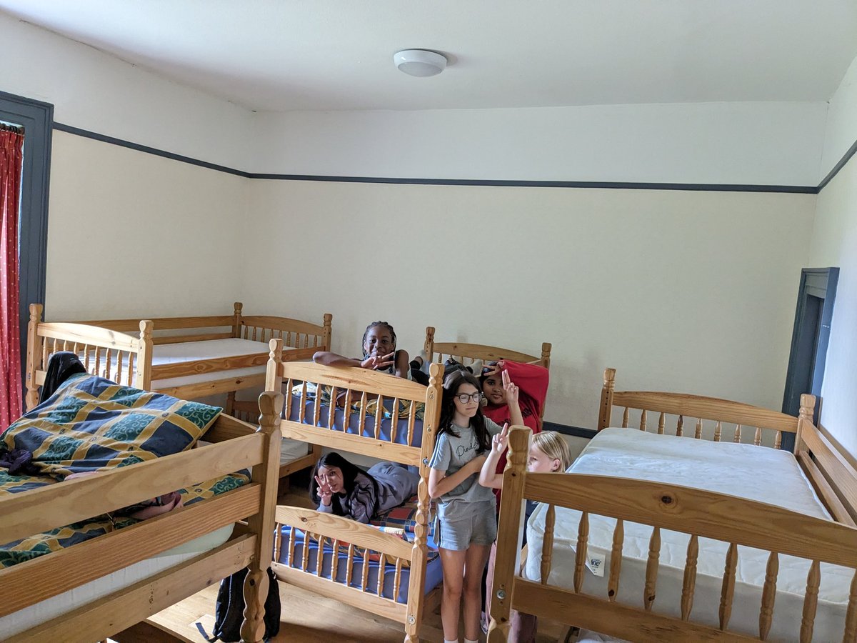 HTPSchool's tweet photo. We made it!! Year 6 getting settled into our rooms in Glasbury House. Which will still be this tidy by the end of the week though? #roomwars https://t.co/d7roAXFM39