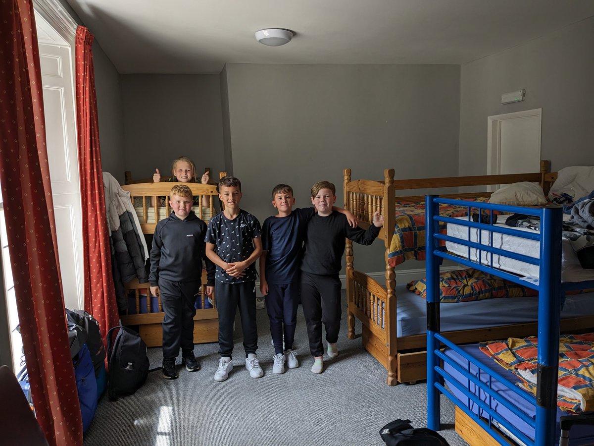 HTPSchool's tweet photo. We made it!! Year 6 getting settled into our rooms in Glasbury House. Which will still be this tidy by the end of the week though? #roomwars https://t.co/d7roAXFM39