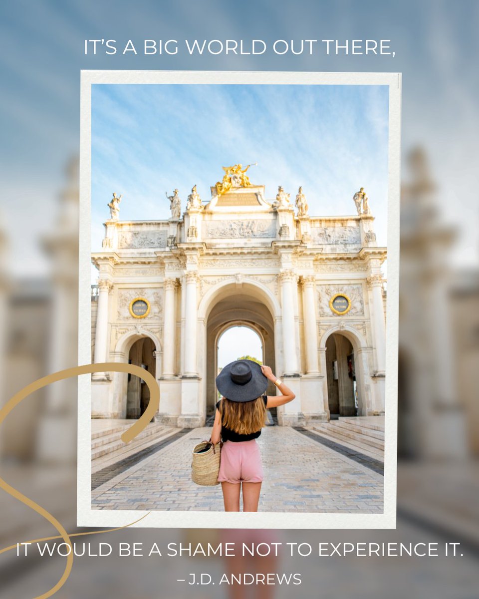 SignatureTrav11's tweet photo. Embrace the vastness of our world and seize the opportunity to explore it with us. As J.D. Andrews wisely said, 'It's a big world out there, and it would be a shame not to experience it.' Let our packages take you on unforgettable journeys, leaving no regrets behind. 🌍✨#Travel https://t.co/2pOywI6Hi2