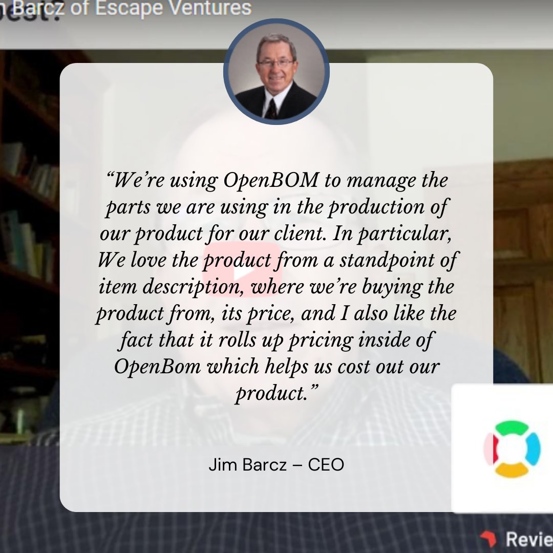 openbom's tweet photo. Streamline your production process effortlessly with OpenBOM! Escape Ventures trusts OpenBOM for managing multiple parts, gaining full visibility and control. No more hassle, just success! ⚓🚀 

#EscapeVentures #StreamlinedProduction

https://t.co/uO2ep6SiUK https://t.co/O2V1JuAWfa