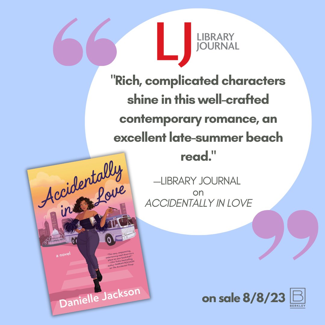 DJacksonBooks's tweet image. Ooooh weee, would you look at this? Another trade review has come in for ACCIDENTALLY IN LOVE from #LibraryJournal!
🖤
“Rich, complicated characters shine in this well-crafted contemporary romance, an excellent late-summer beach read.”
🖤
Thank you LIBRARIANS for this fab review!