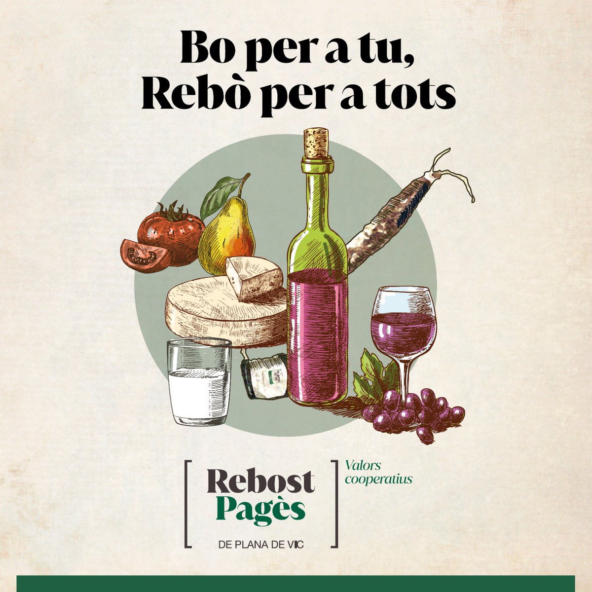 coplanadevic's tweet photo. Bo per a tu, Rebò per a tots! 

Vine a fer la primera compra a l'agrobotiga Rebost Pagès i t'emportaràs un fuet Plana de Vic de regal (compra mínima de 40 €).

Estem ubicats a la ctra. de Barcelona a Puigcerdà, Km. 70,4 de Gurb.
Accés lliure per a tothom!
Amb pàrquing gratuït. https://t.co/rgLPoiUFBh