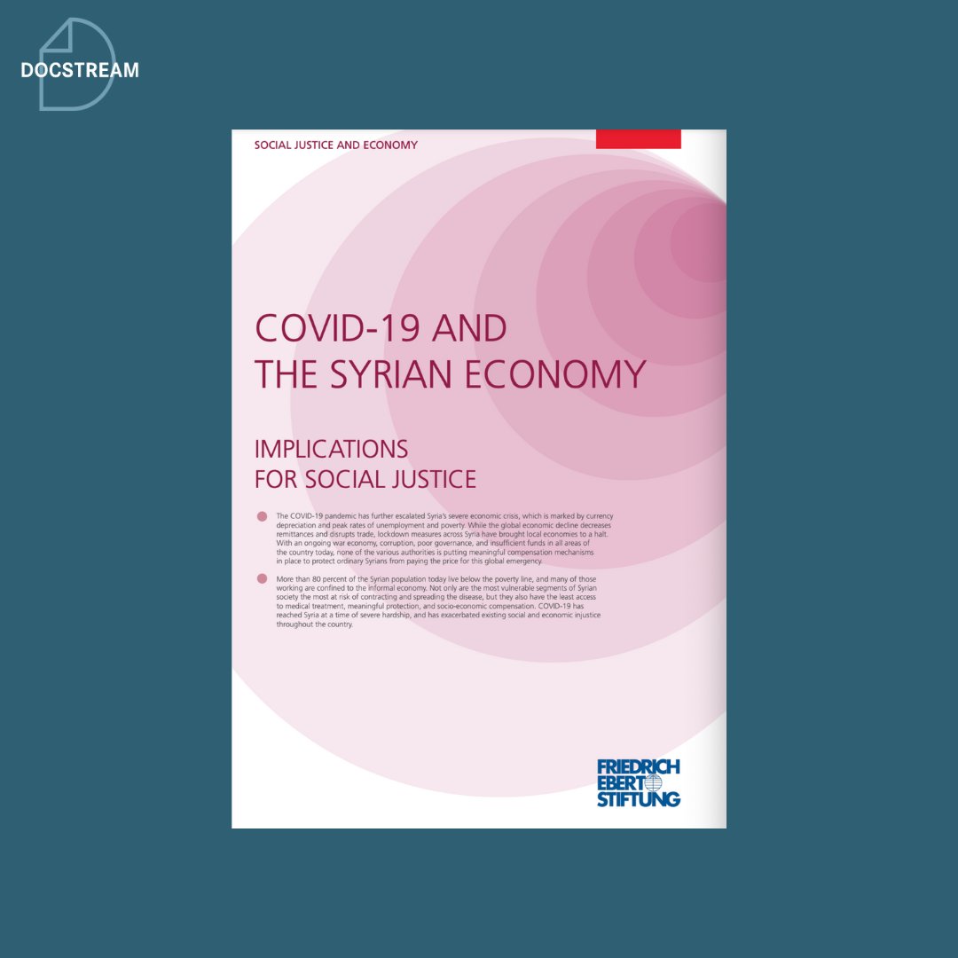 docstream_co's tweet image. More than 80 percent of the Syrian population today live below the poverty line, and many of those working are confined to the informal economy. This paper, detailing the impact of COVID-19 on #Syria, was edited by #DocStream Team for @fes_mena.

#DocStreamWork #editing