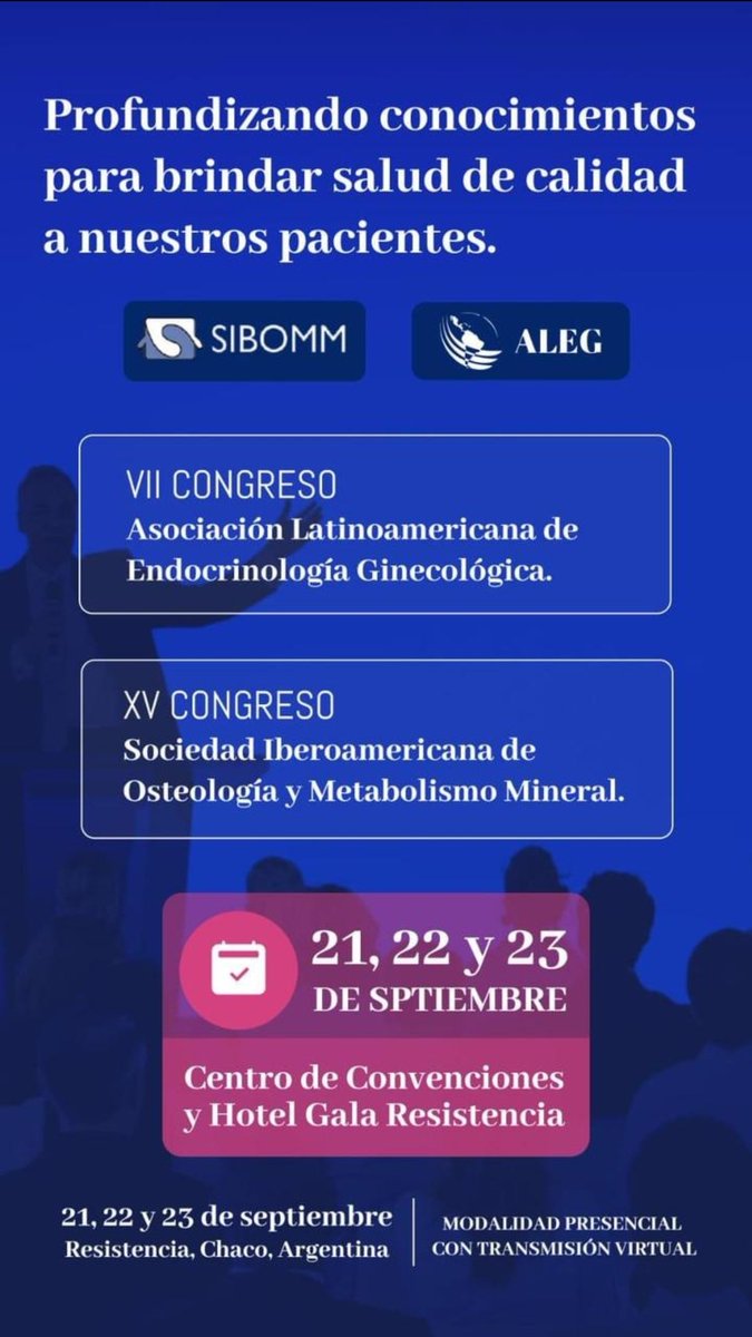 ALEG2018_2020's tweet photo. Te esperamos en septiembre! Congreso ALEG-SIBOMM https://t.co/I6qvFszLHW