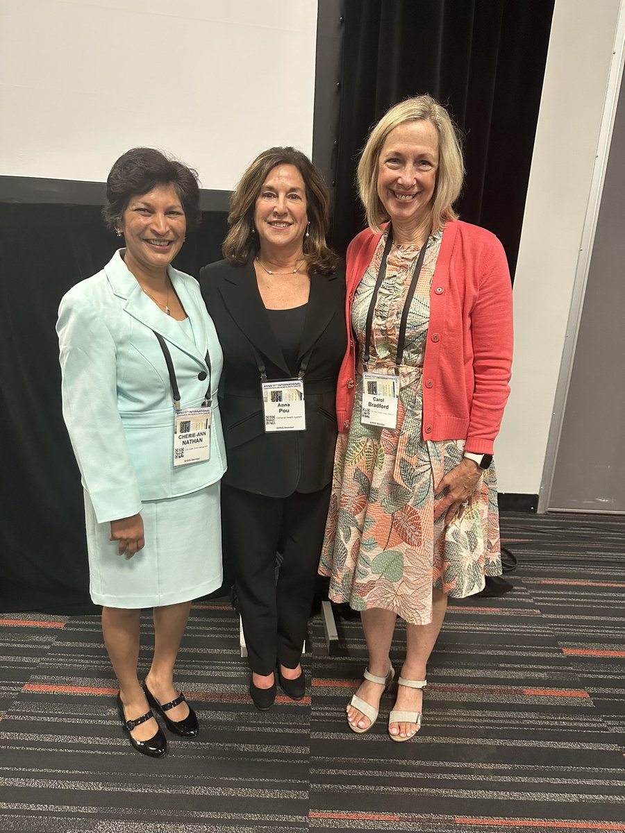 cmkasendorf's tweet photo. #AHNS2023 Three of the Margaret Butler Mentor Award Recipients! Dr. Cherie-Ann Nathan, Dr. Anna Pou and Dr. Carol Bradford! https://t.co/akcUW3tOZt