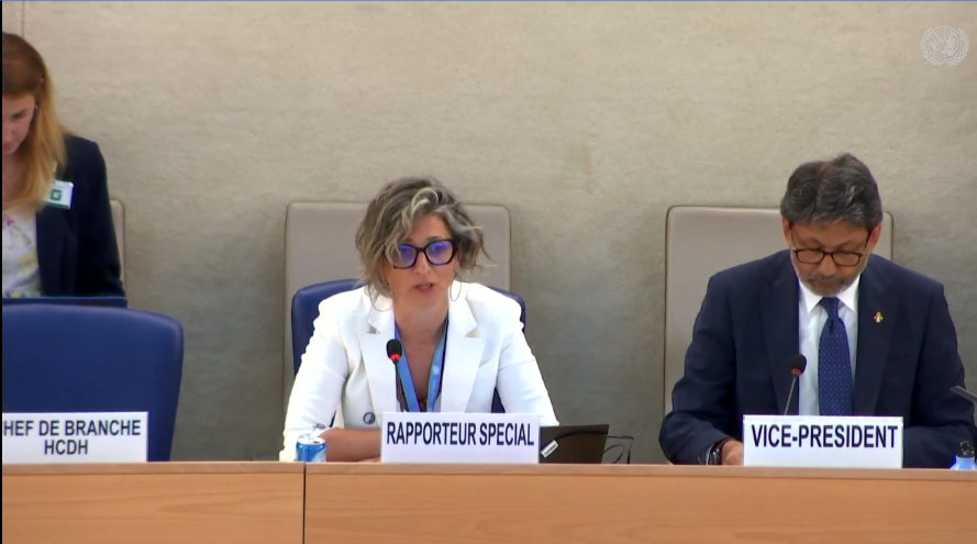 Law4Palestine's tweet photo. #UN SR @FranceskAlbs presenting her report on the Widespread and Systematic Deprivation of Liberty in the #OPT in the 30th Meeting of the 53rd Regular Session of #UN @HRC #L4PThreads 🧵
https://t.co/TNYvR14xCY https://t.co/kCPZxmGIqP