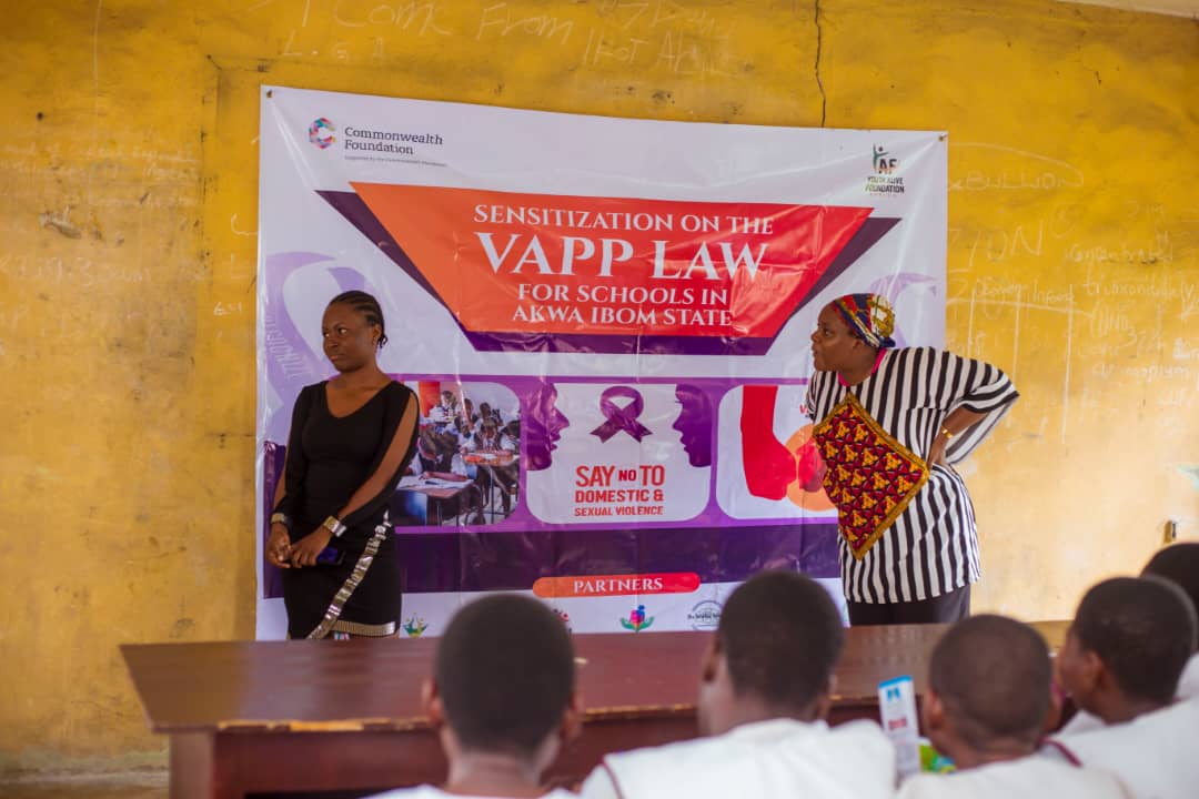 TheYAFafrica's tweet photo. YAFAfrica led the SAVE cluster in Akwa Ibom to 2 schools to sensitize students on Sexual and Gender Based Violence and the VAPP law with support from the AkwaIbom State GBV Committee.

#SAVE #GBV #SAVEGBV
#SAVEPROJECT
@commonwealthorg https://t.co/wr3B6swxAU
