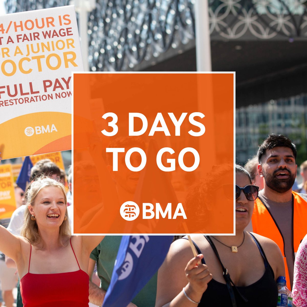 BMAResidents's tweet photo. This week’s junior doctor’s strike in England will be the longest in NHS history.
It is vital we make the biggest possible impact. #DoctorsStrike https://t.co/YfI0EGS9Zm