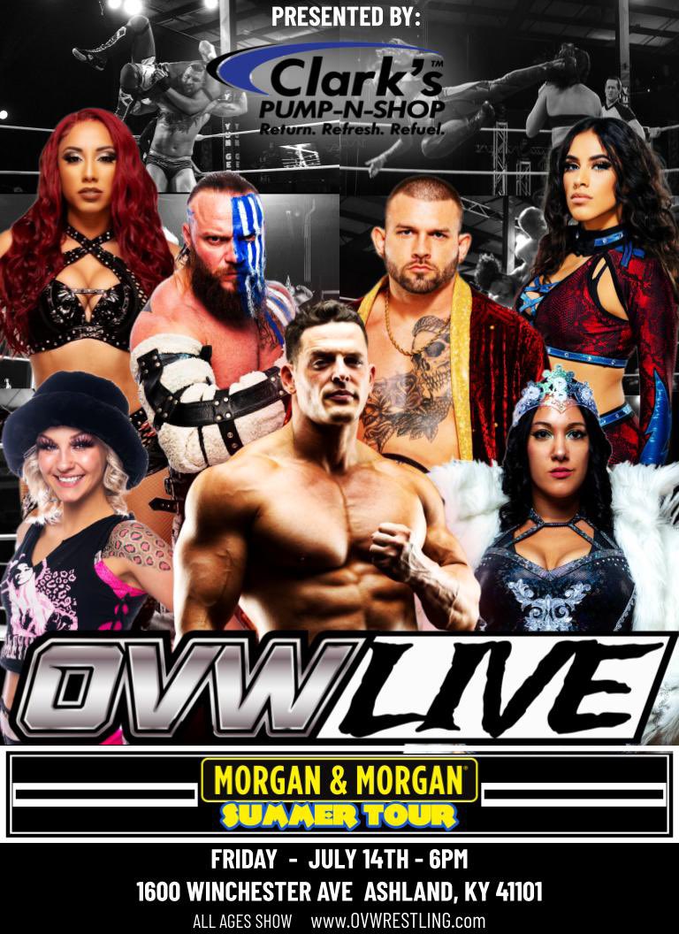 ASHLAND, KY…here we come! You’re the next stop on our <a href="/forthepeople/">Morgan & Morgan</a> Summer Tour THIS FRIDAY!

Thank you to our friends at <a href="/clarkspnsbti/">Clark's Pump-N-Shop</a> for being our tag team partner on this one!