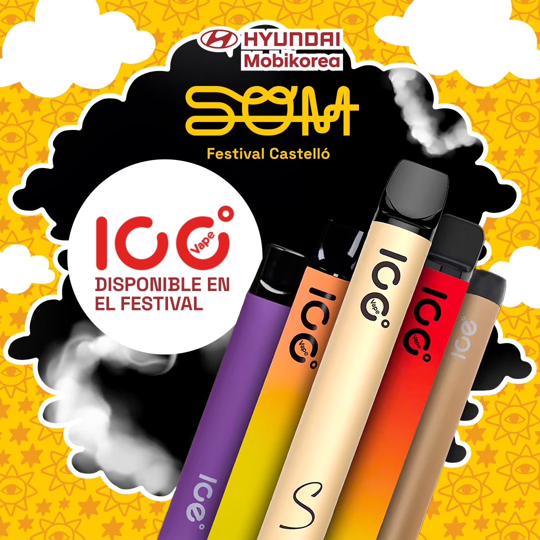 Los 100vape es todo lo que necesitas este verano para acompañar los conciertazos de nuestro festi 🔥

#SOMFestivalCastelló #Festival #100Vape