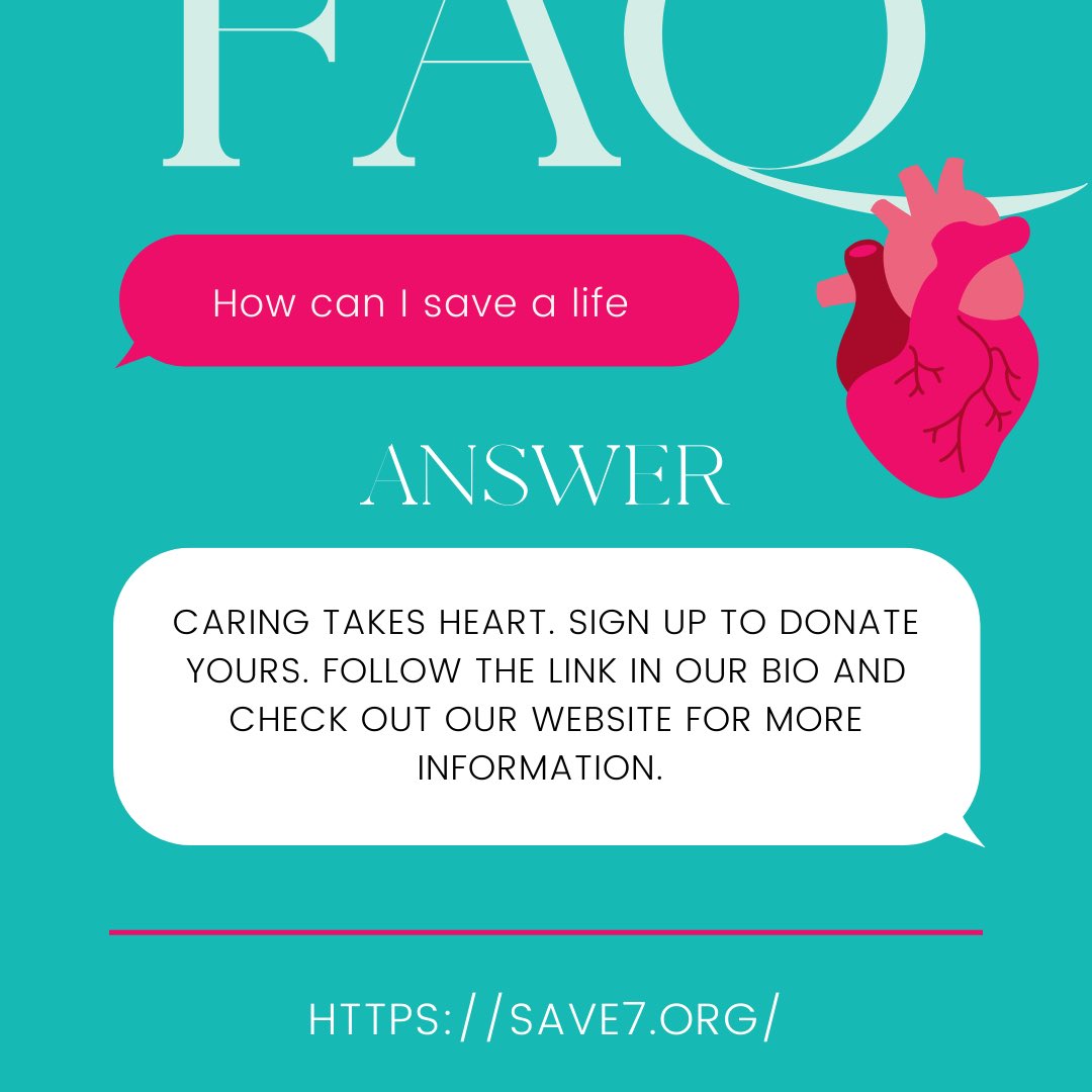 SaveSevenLives's tweet photo. Q and A:Organ Donation Edition. We would like to open up conversations to make a difference! Find out more information about becoming an organ donor and saving lives - have a look at our website: https://t.co/sNrUbmYNXs check out our chat box. Sign up to be an organ donor today! https://t.co/GPt2UH4Tjq